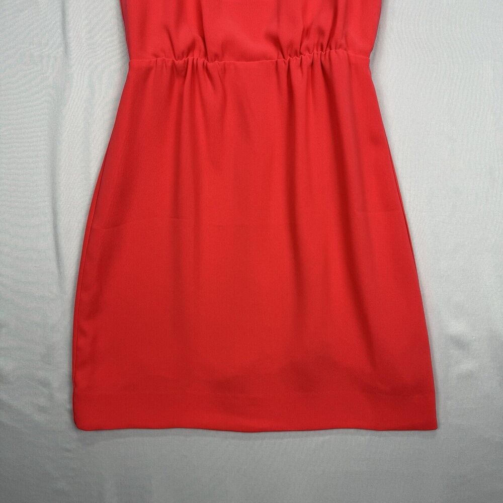 J.Crew Pink Sleeveless Dress Size 0 Round Neck Sheath Fitted Elastic Cinch Waist - Picture 4 of 12